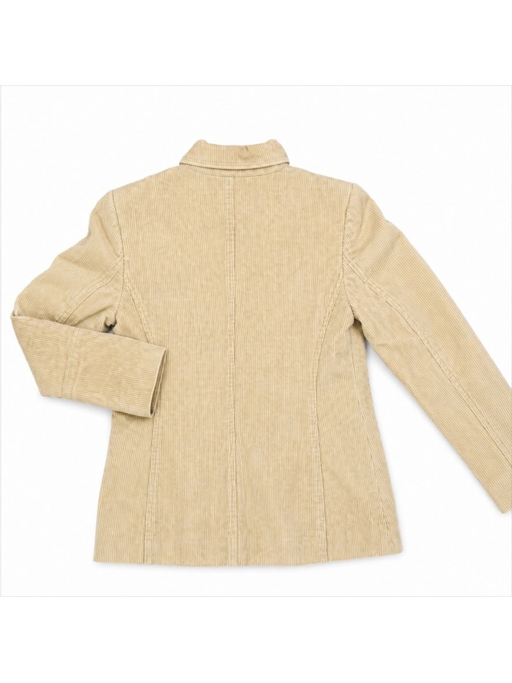 Vintage Express Tan Corduroy Jacket Womens XS Quilted Lined Fitted Coat 5/6 - Picture 4 of 10